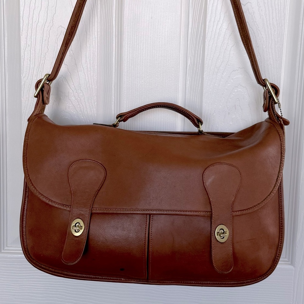 Coach Vintage Carrier Bag Musette 9800 British Tan Brass Hardware